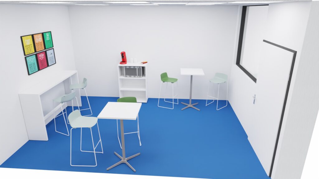 Plan salle de pause Telerad.