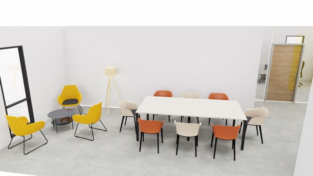 Plan 3D salle de réunion Soline.